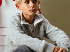 Name It grey melange half zip knit sweater